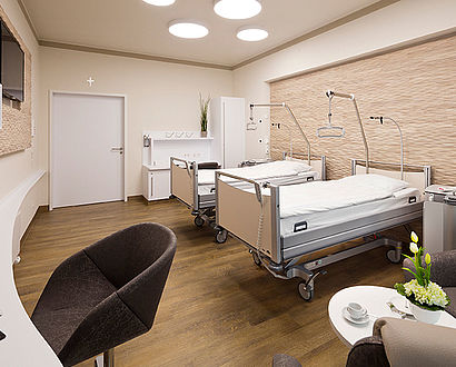 Patientenzimmer Marien-Hospital-Wesel